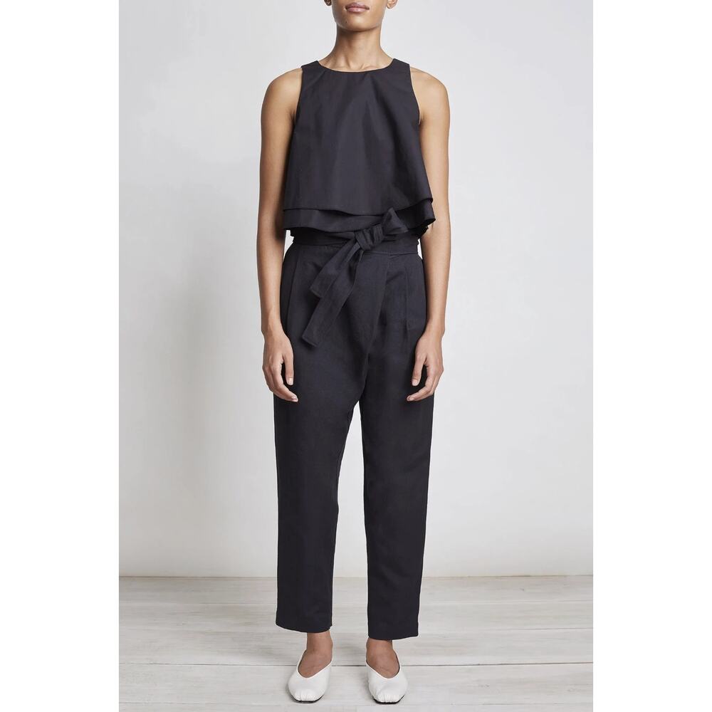 Apiece Apart Isa Wrap Pant Linen Cotton Blend Tie Waist Relaxed Trouser Size 4 - Picture 1 of 16